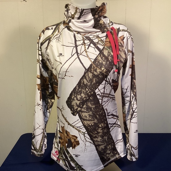 Mossy Oak Snow Camouflage long sleeve turtleneck womens large - Picture 1 of 10
